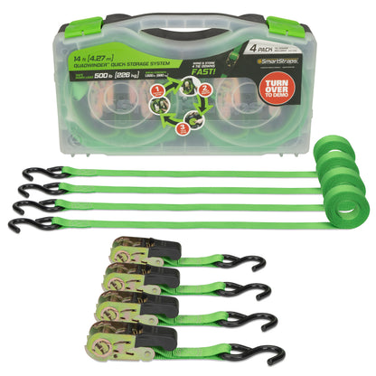 Quadwinder Standard Duty Padded Ratchet Tie Down