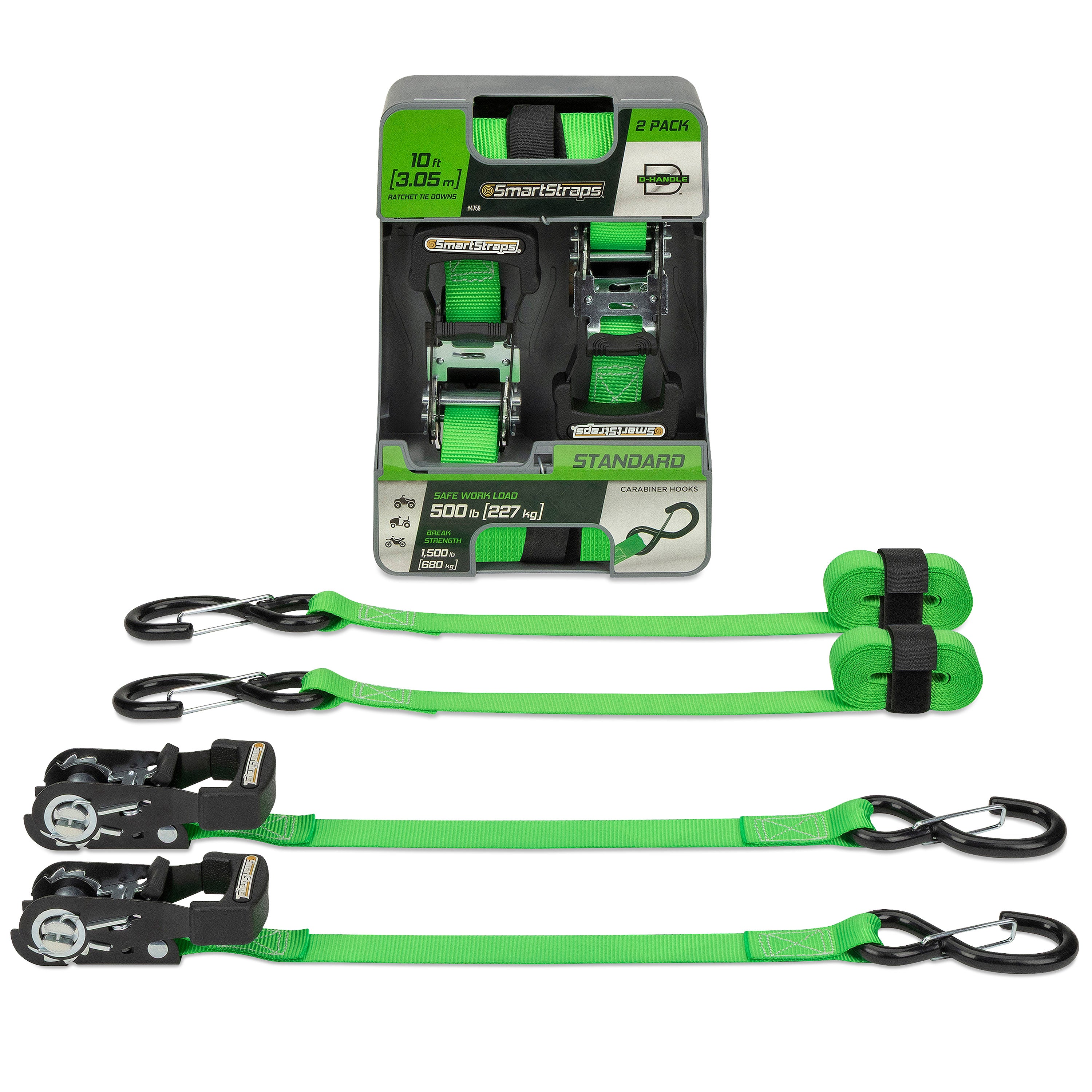 1500 lb Padded D-Handle Ratchet Tie Down